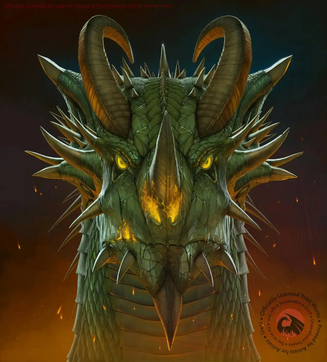 Dragon Portrait Posters Prints & Visual Artwork