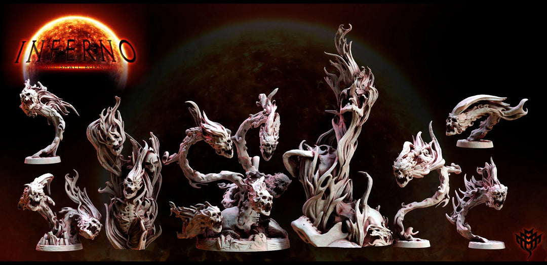 Possessed Flaming Skulls Mini Monster Mayhem