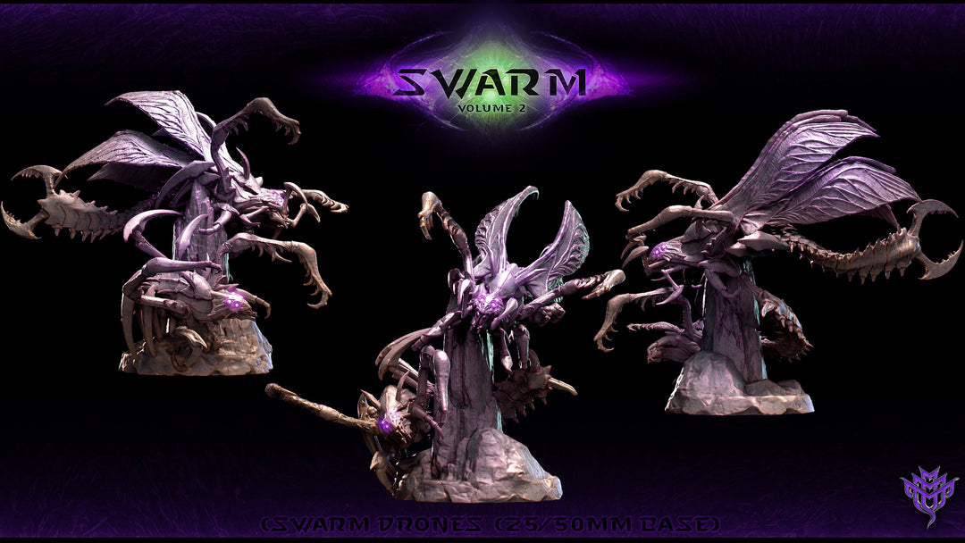 Swarm Drones Pose 03 Mini Monster Mayhem