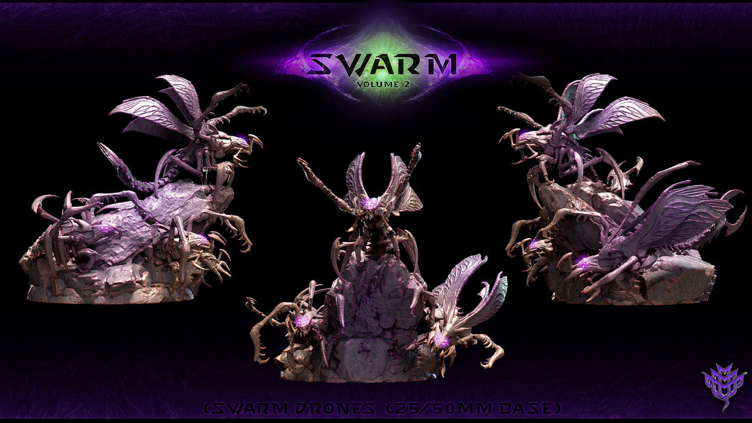 Swarm Drones Pose 04 Mini Monster Mayhem