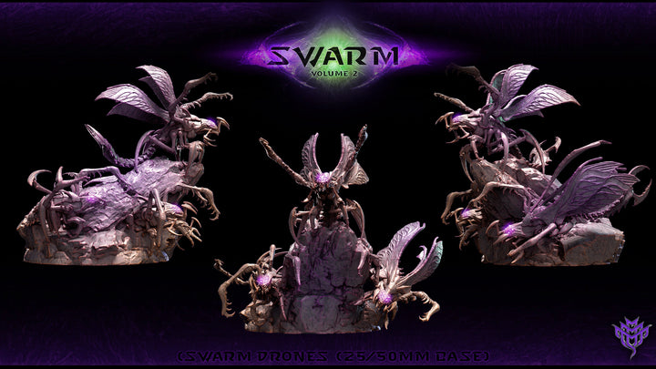 Swarm Drones Pose 04 Mini Monster Mayhem