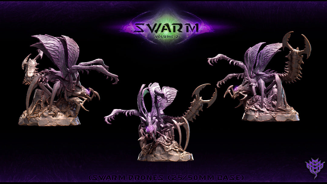 Swarm Drones Pose 05 Mini Monster Mayhem