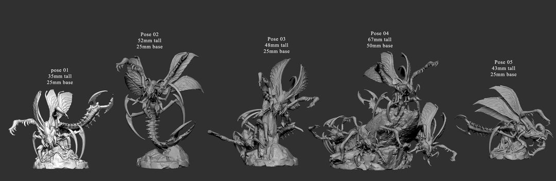 Swarm Drones Pose 05 Mini Monster Mayhem