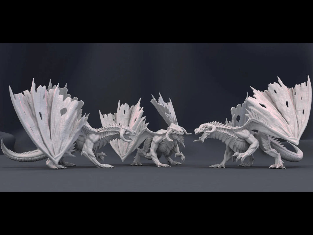 Black Dragon Approaching Pose - (Pre 2022) by Mini Monster Mayhem | Printing Services by Uproar Design & Print
