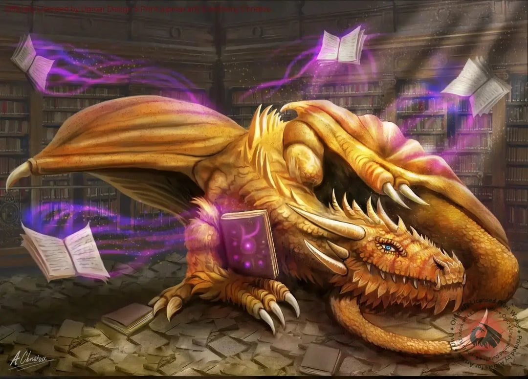 Library Dragon - Luminous Ages Anthony Christou
