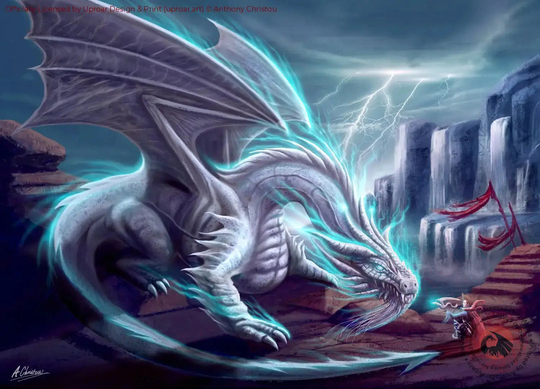 White Lighting Dragon Reshepia - Luminous Ages Anthony Christou