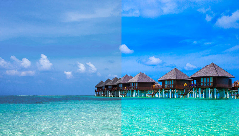 Before and after between CMYK and high chroma printing