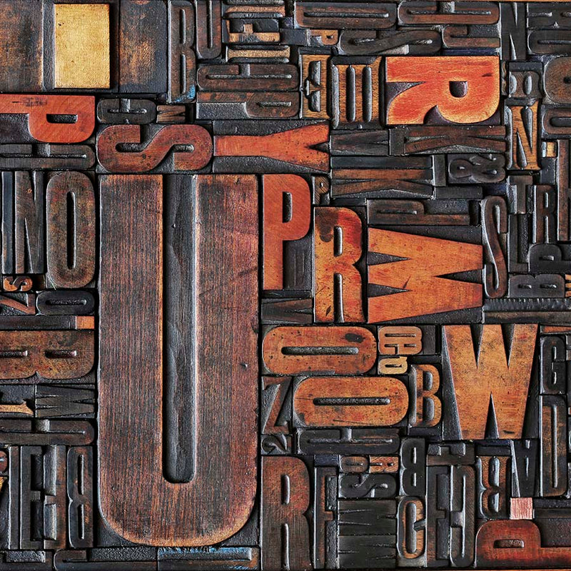 vintage letter press wood block