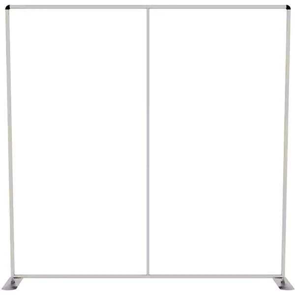 White metal display stand on a white background