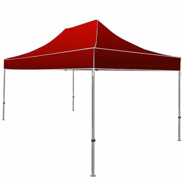 Red pop-up canopy tent on a white background
