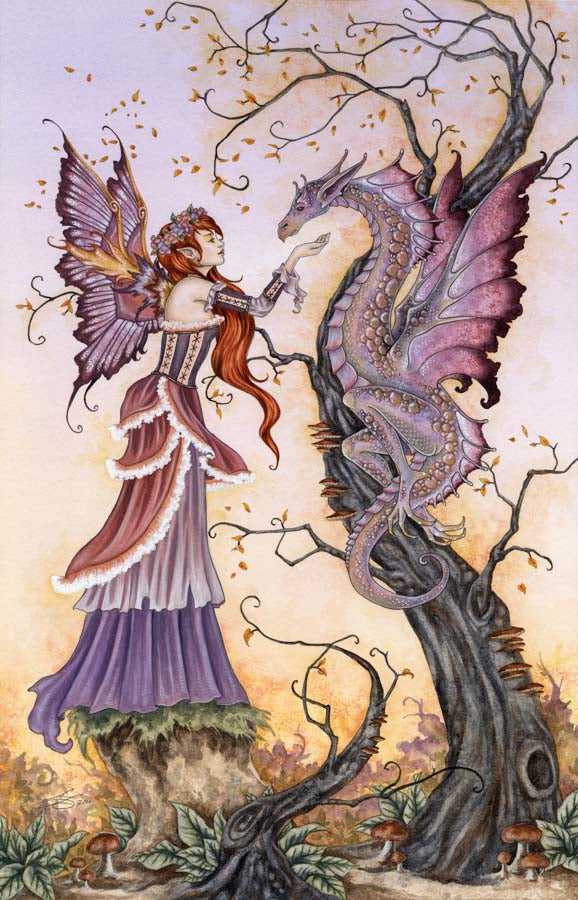 The Dragon Charmer by Amy Brown fantasy art print