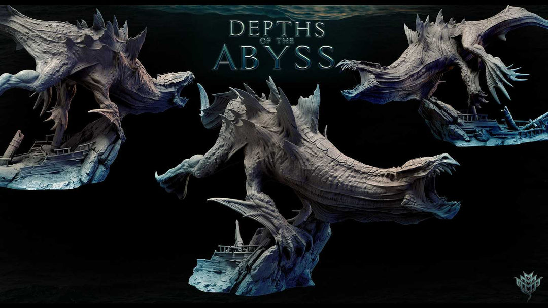 Abyssal Wrym scale models for D&D