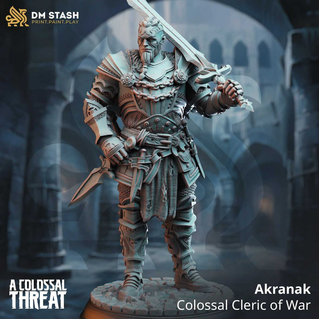 Akranak Colossal Cleric of War fantasy scale model