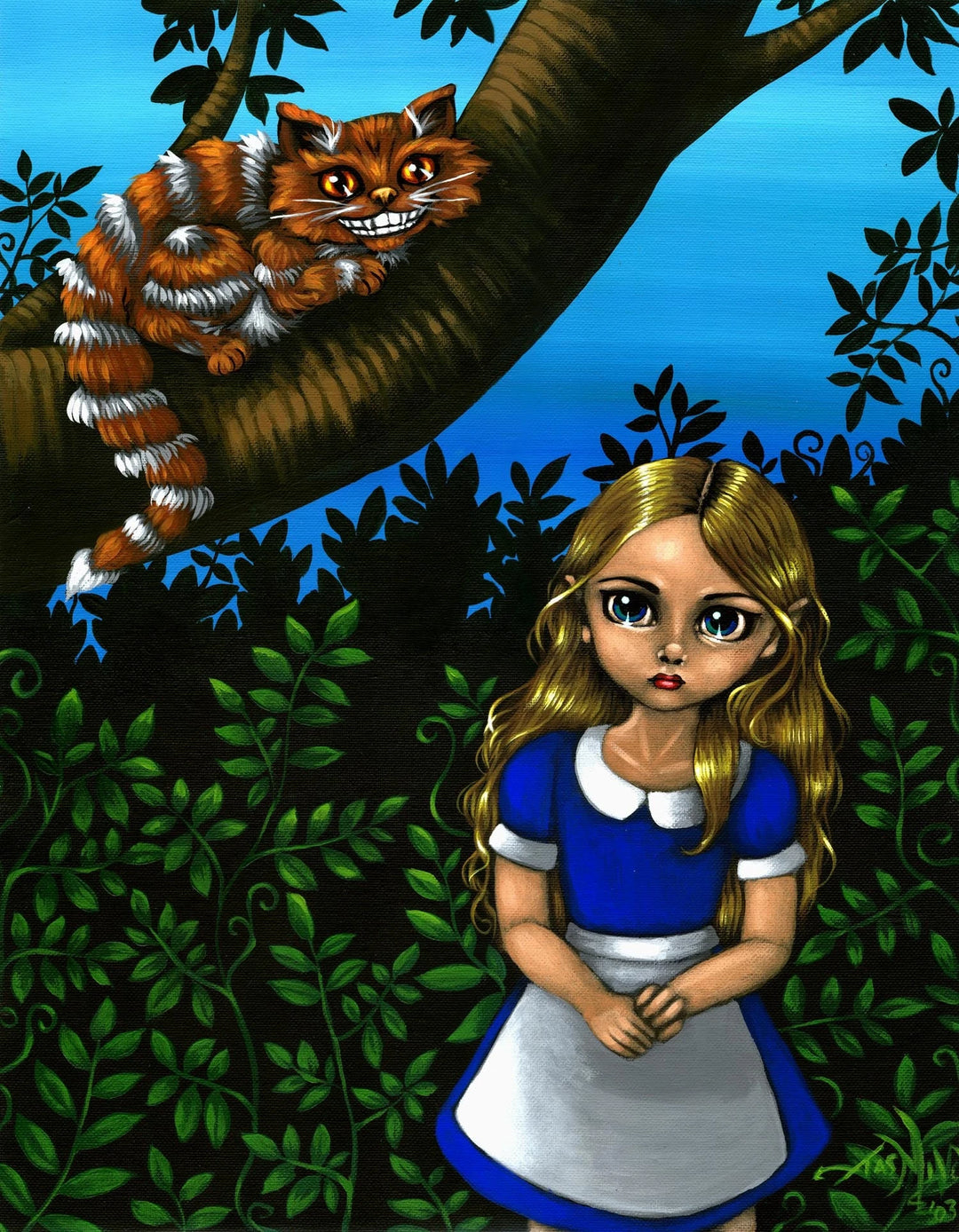 Alice and The Cheshire Cat Jasmine Becket-Griffith