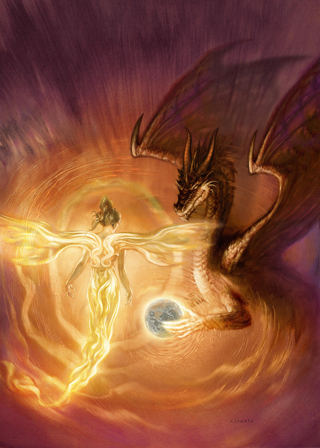 Angel Dragon Ciruelo