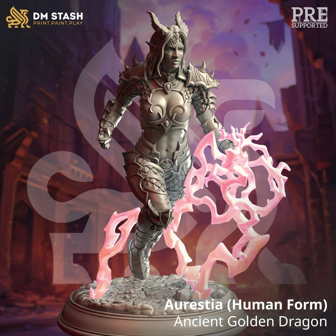Aurestia (Human Form) - Ancient Golden Dragon Dungeon Master Stash