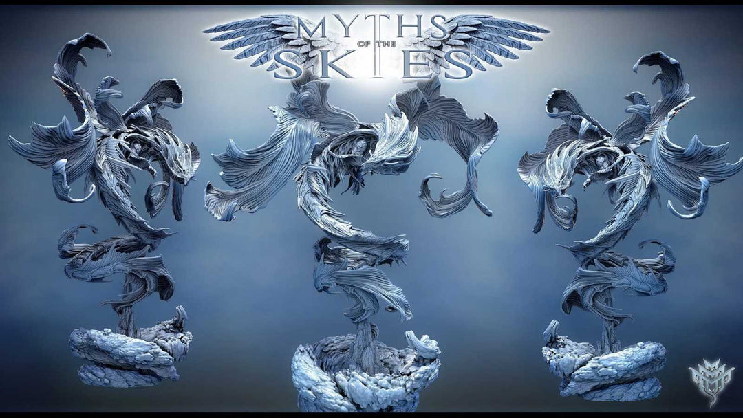 Myths of the Skies Betta Dragon scale model display