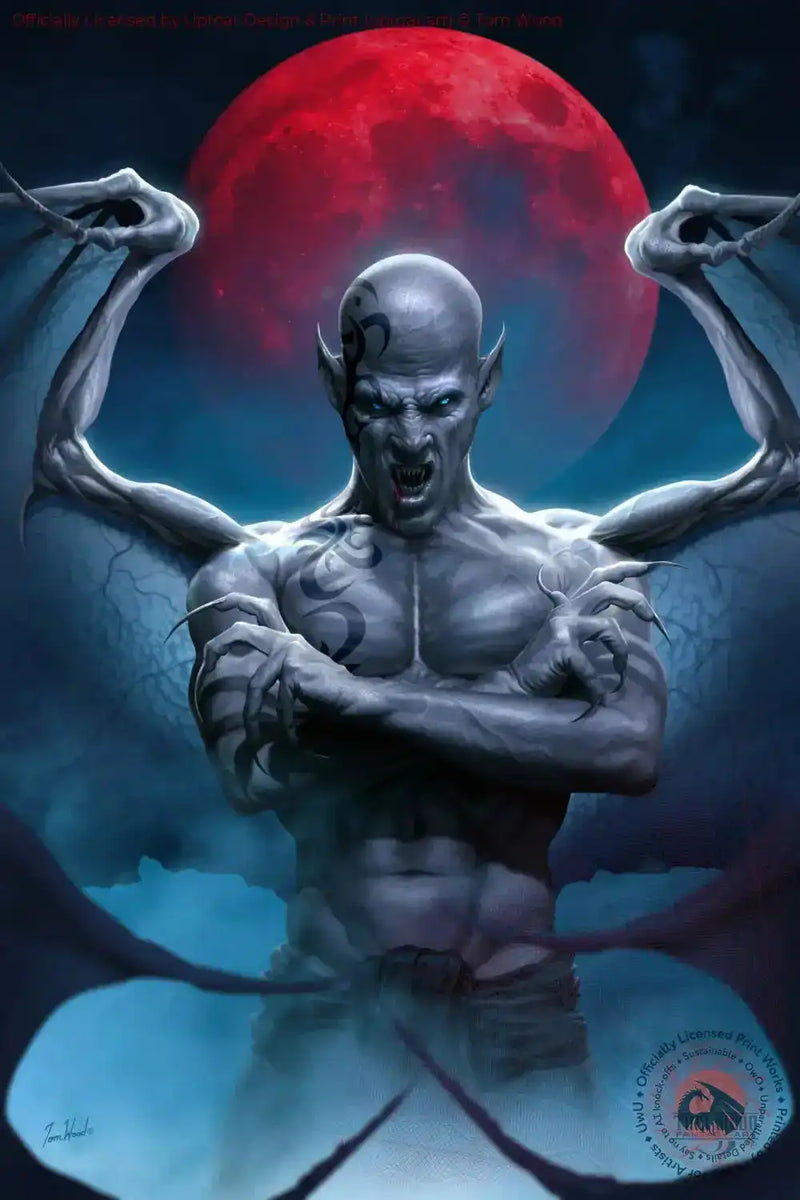 Dark fantasy demon art print