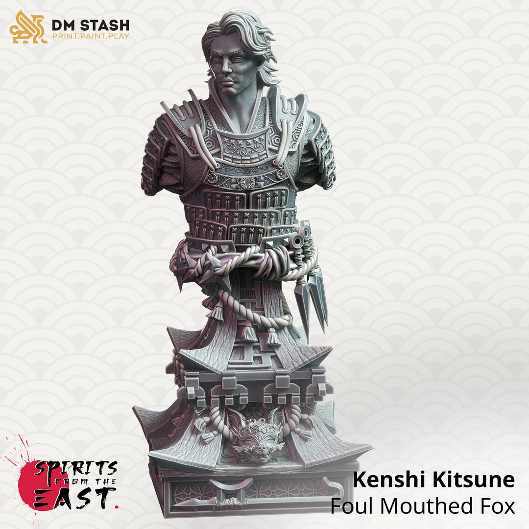 Bust of Kenshi Kitsune - Foul Mouthed Fox - Uproar Design & Print