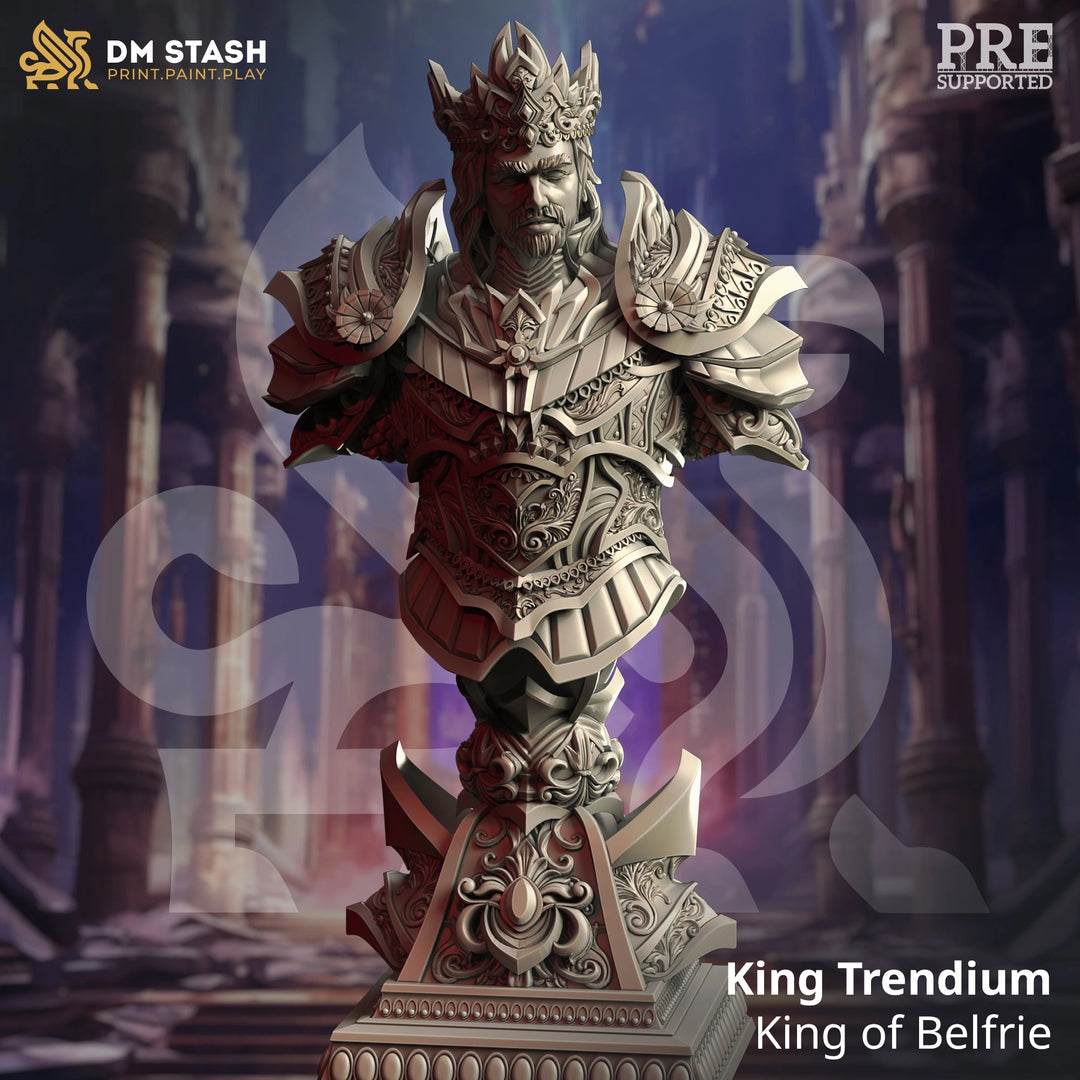 Bust of King Trendium - King of Belfrie Dungeon Master Stash