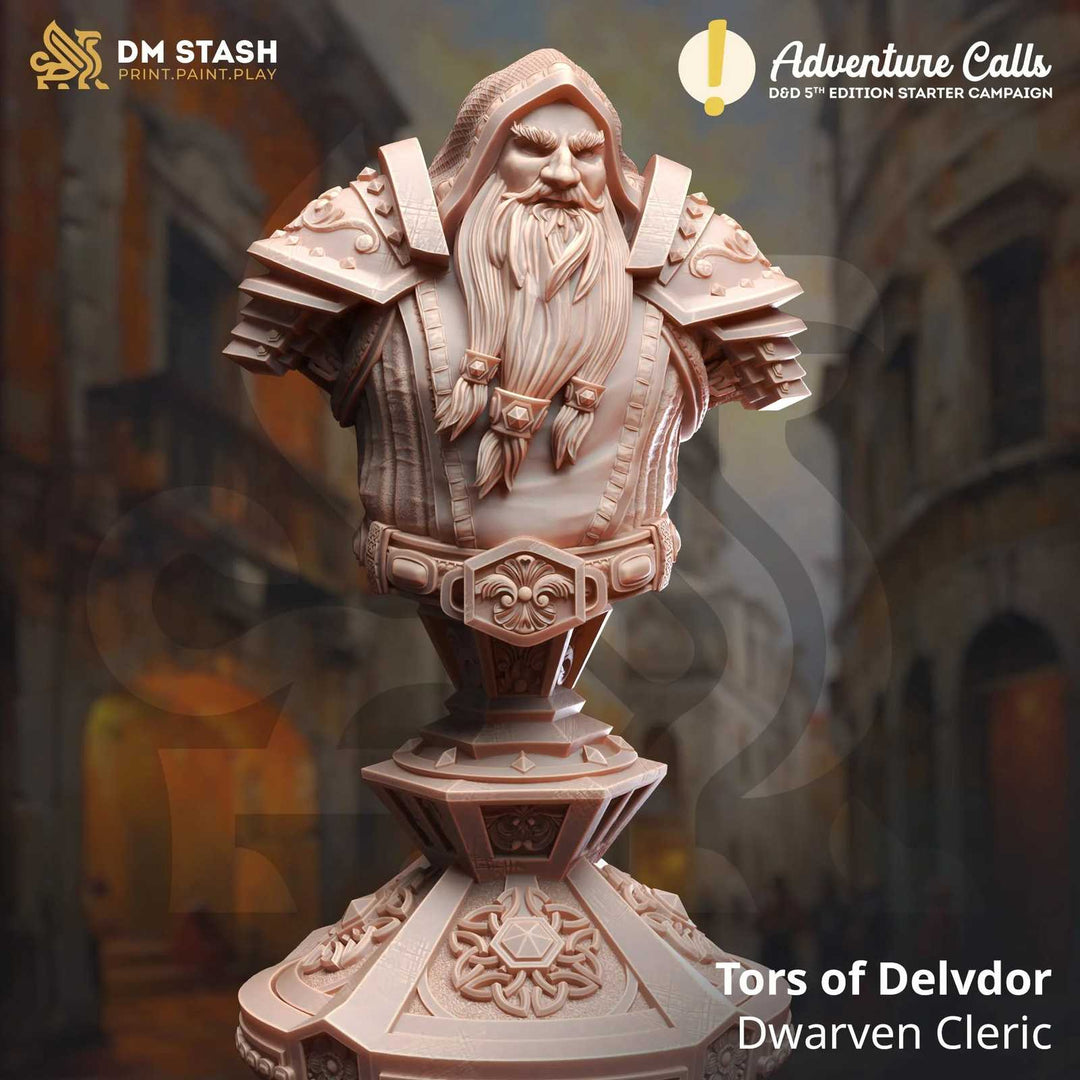 Bust of Tors of Delvdor Dwarven Cleric 3D model