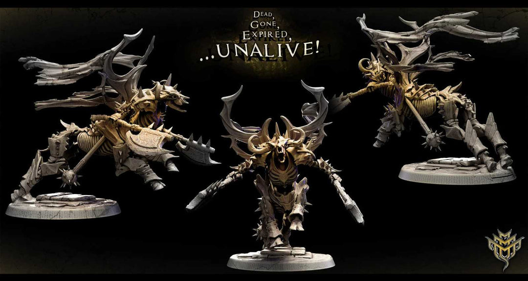 Unpainted Centaurs fantasy miniatures for tabletop games