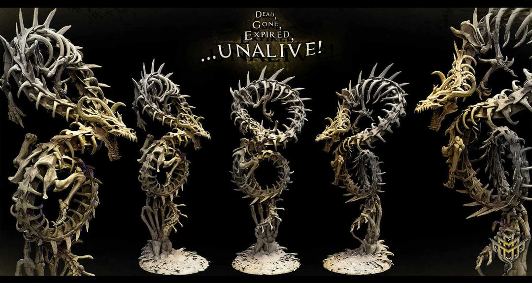Death Coil Dragon scale model for tabletop gaming