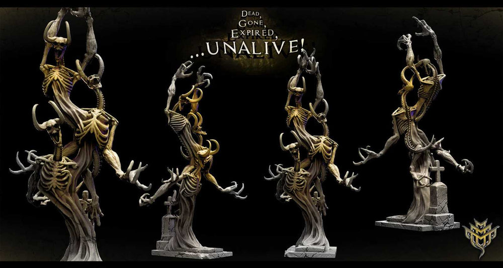 Skeleton tree demon miniatures