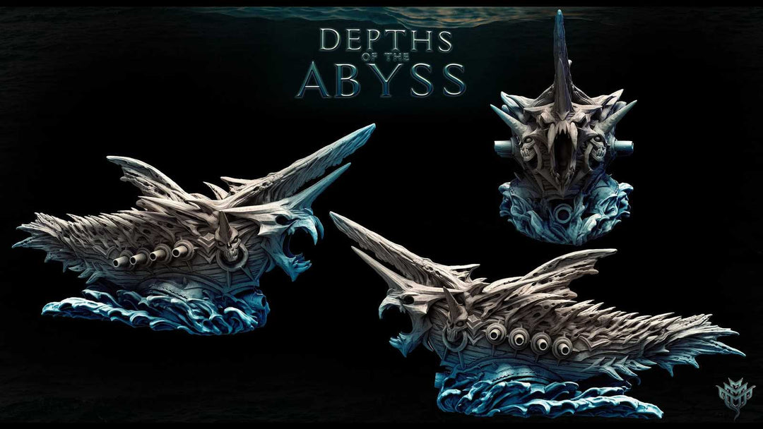 Devious Kraken Hiding scale model with fierce head and detailed armor