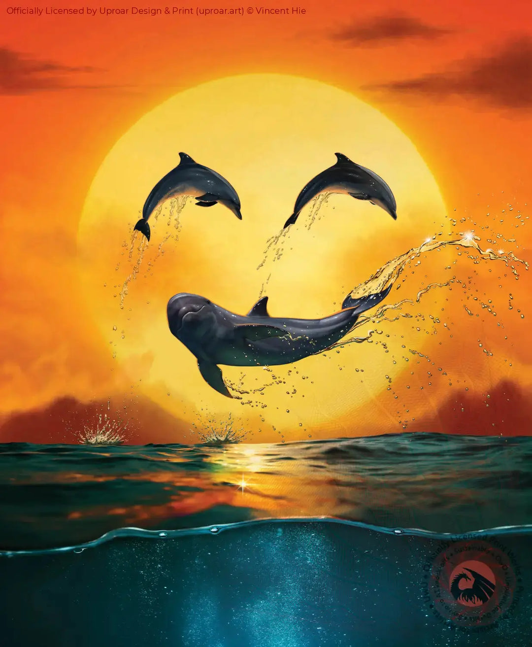 Dolphin Smiley Emoji Posters Prints & Visual Artwork