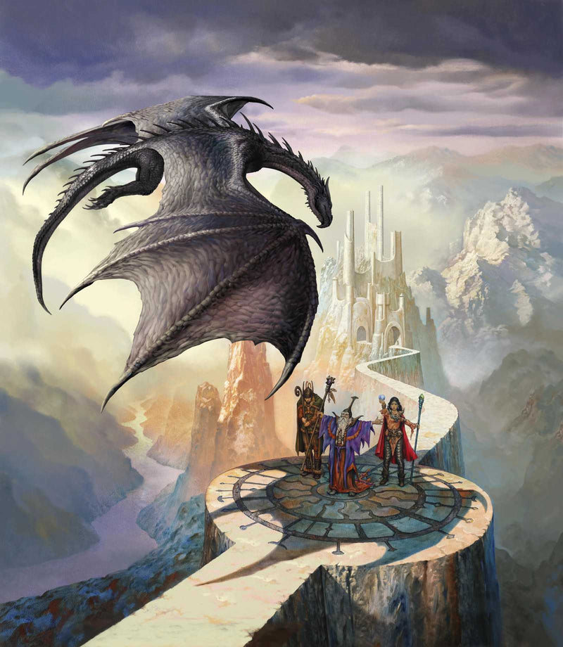 Fantasy dragon art print for home decor