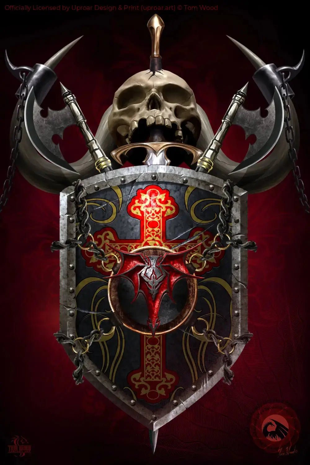 Rogue Dragon Skeleton Tom Wood Fantasy Poster Dark Dragon In Next