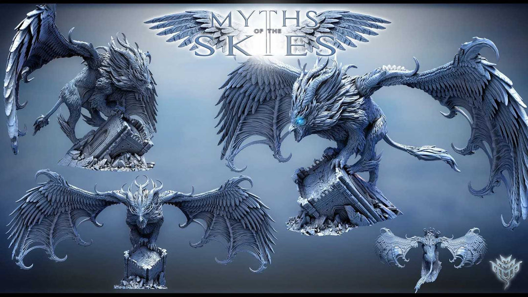 Myths of the Skies Elder Stalker Owl Pose 01 fantasy scale model