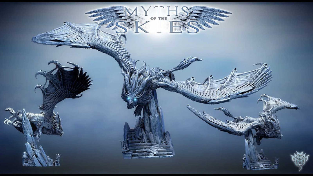 Myths of the Skies Elder Stalker Owl Pose 02 scale model