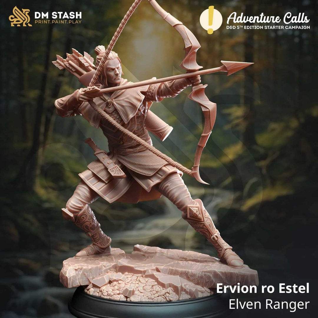 Elven Ranger scale model for fantasy tabletop gaming
