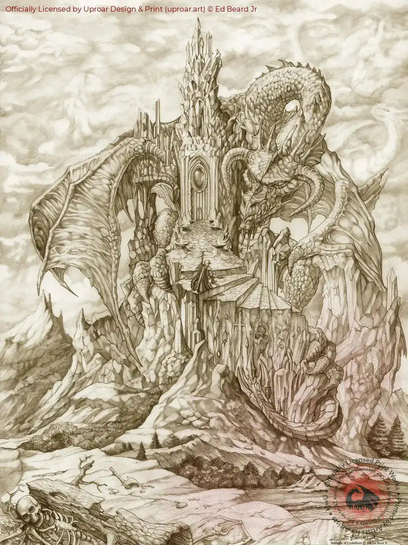 Dragon castle art print by Ed Beard Jr.
