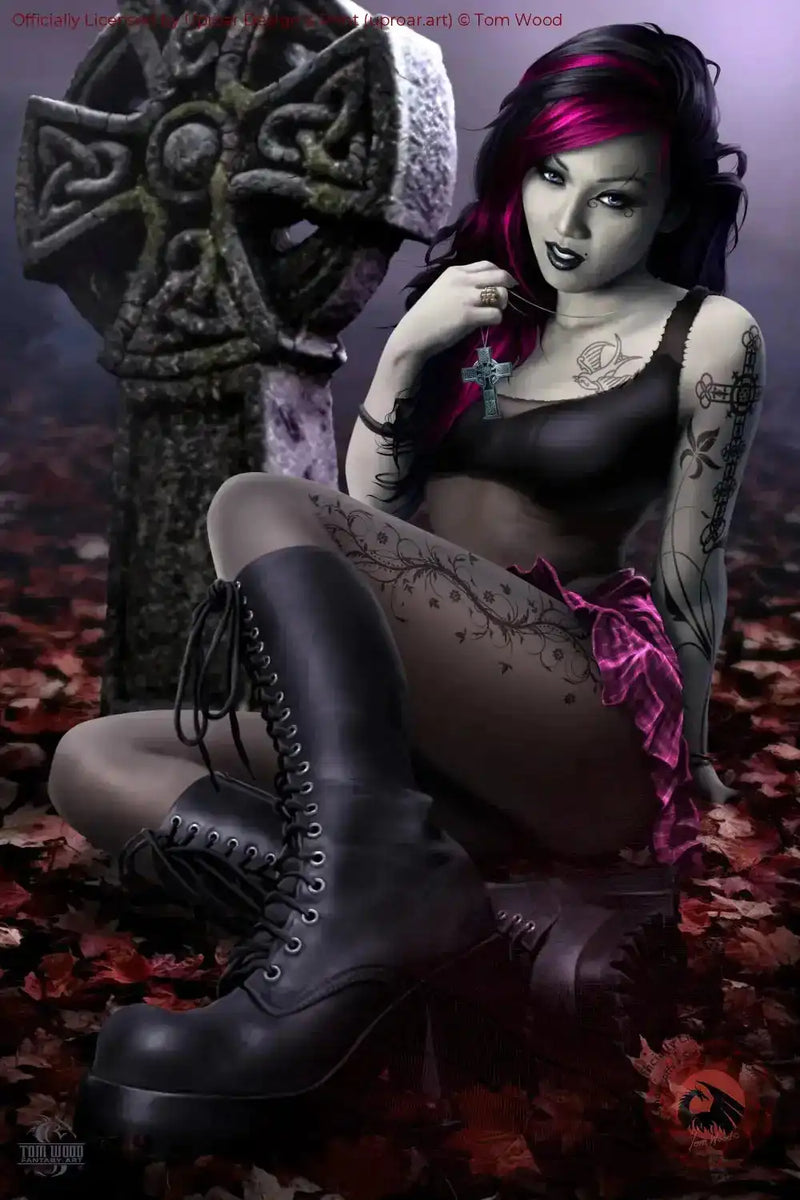 Goth Girl art print by Tom Wood