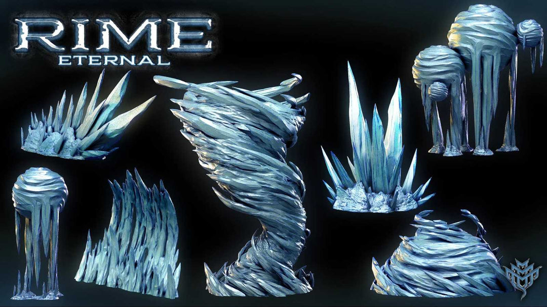 Ice Spells scale model with icy crystal formations for D&D