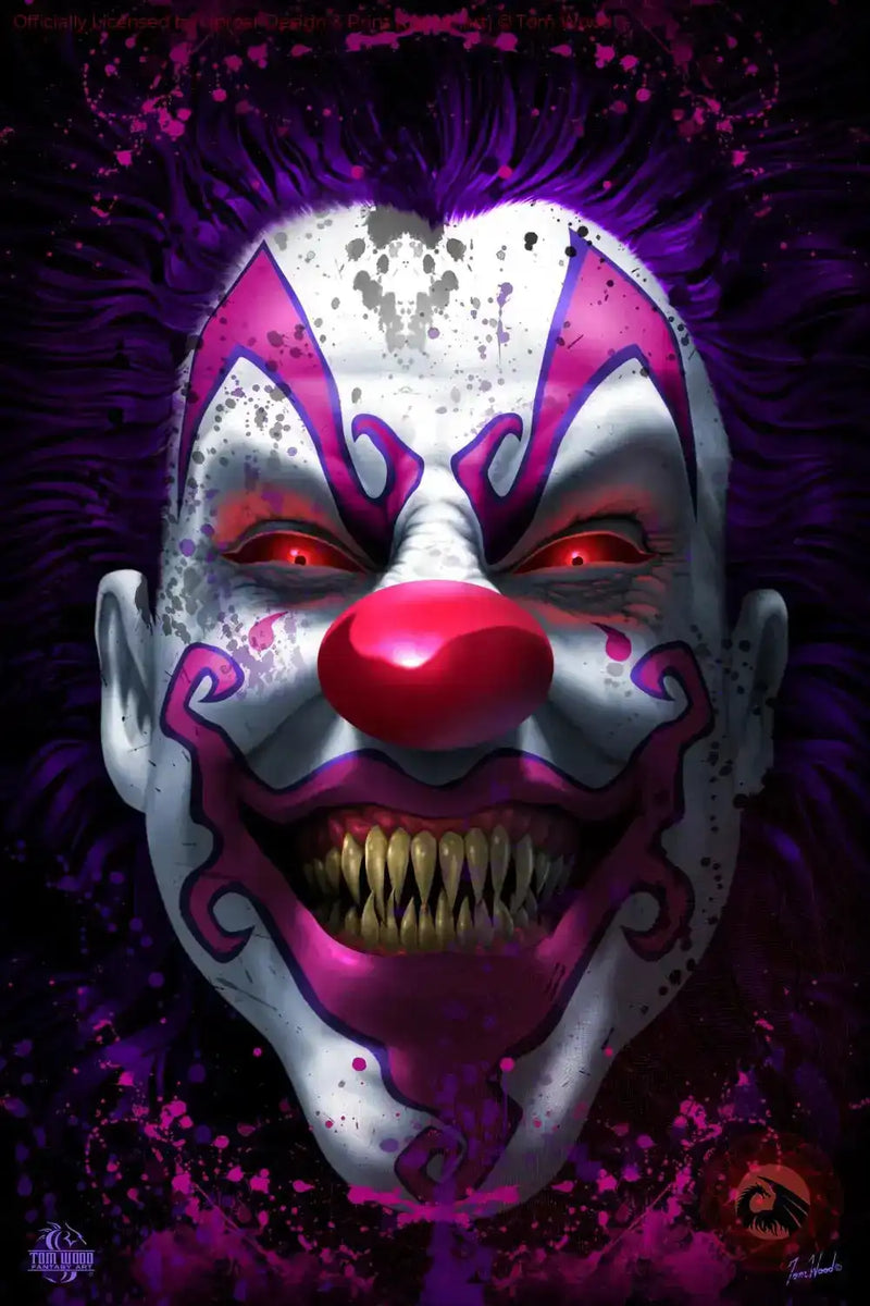 Dark fantasy clown art print