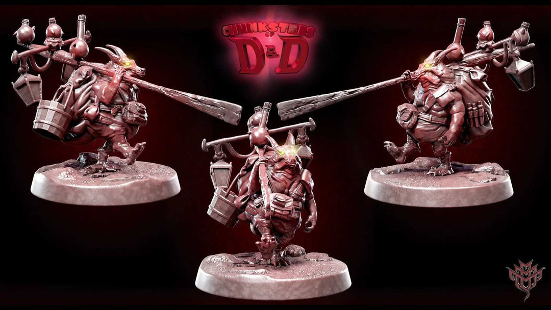 Kobold - Merchant miniature 3D model for D&D tabletop gaming