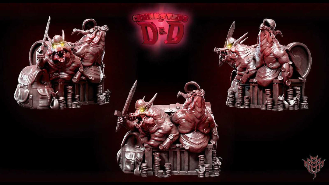 Kobold Surprise 3D scale model with fantasy creature design for D&D