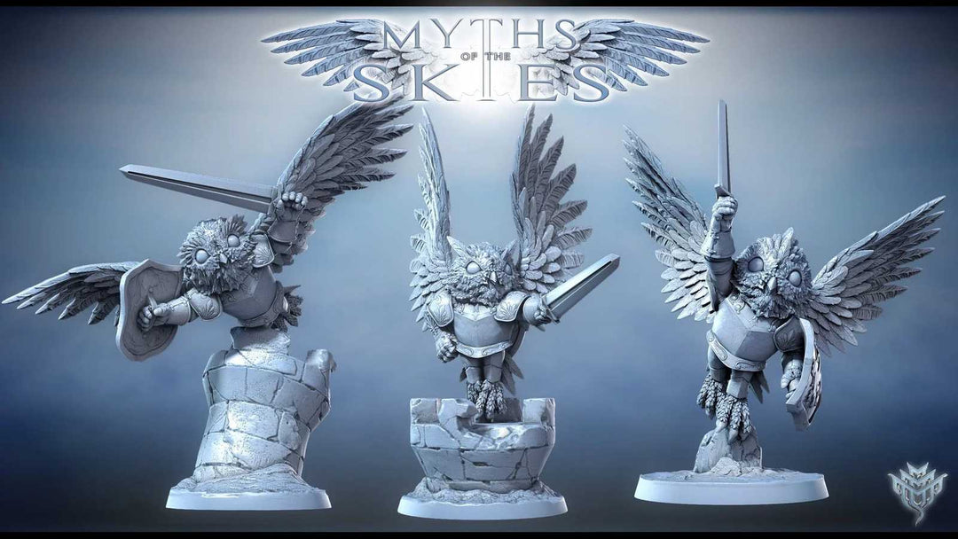 Myths of the Skies owl knight scale model