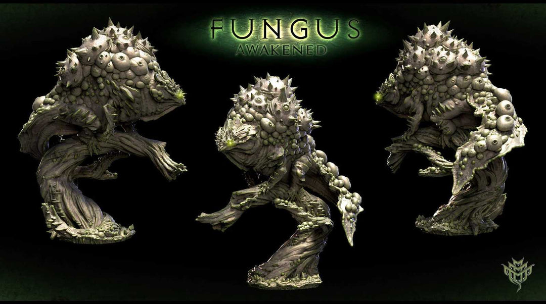 Fungus Awakened scale model of mossy salamander in fantasy style
