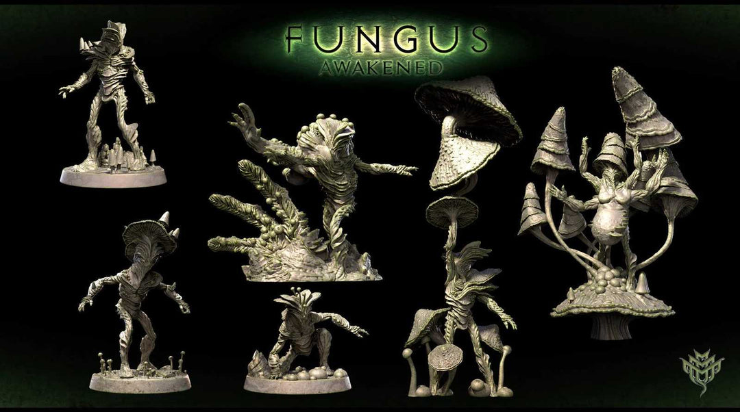 Myconid Watchers scale models for D&D