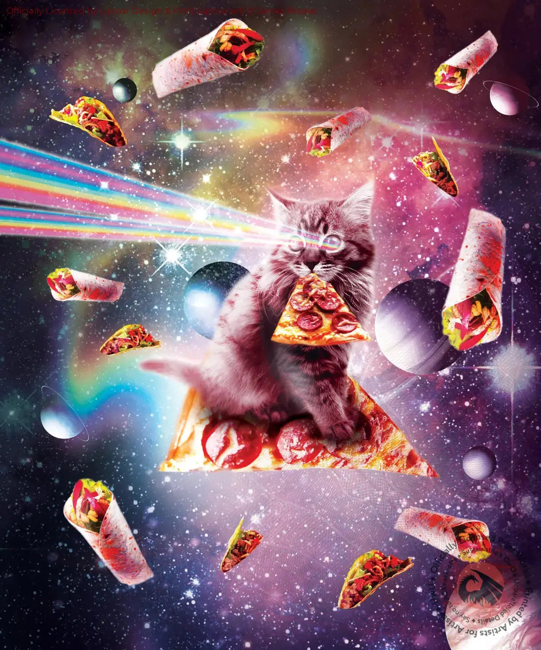 Outer Space Pizza Cat - Rainbow Laser, Taco, Burrito James Booker