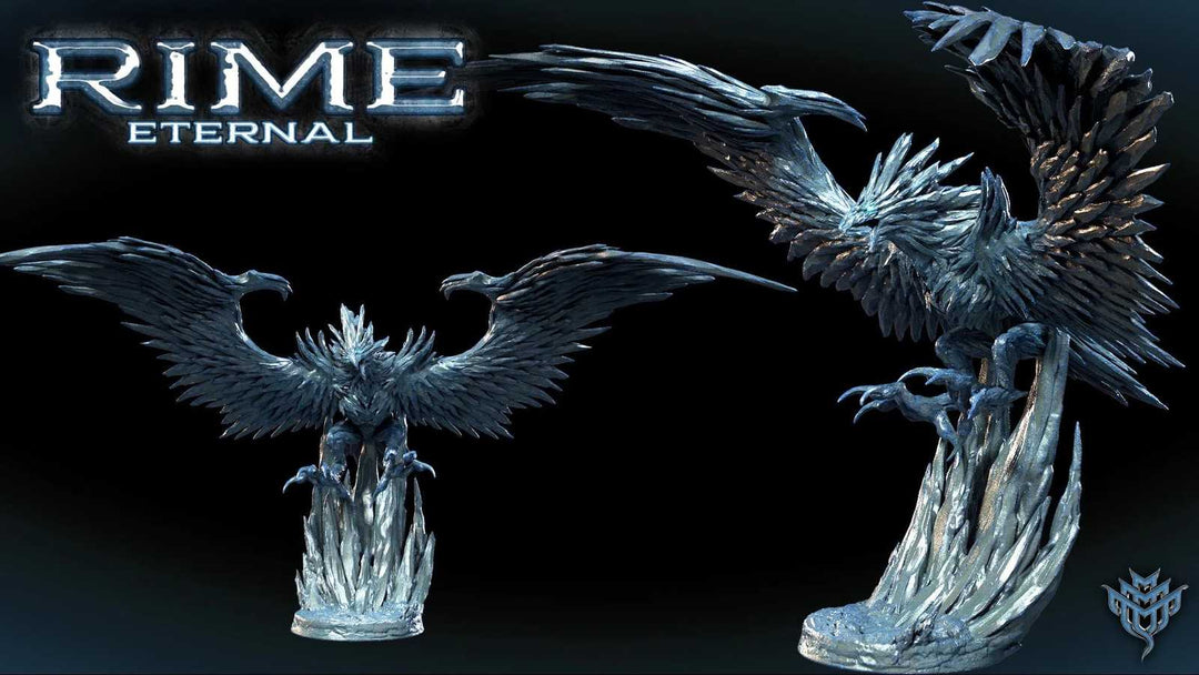 Overseer of Rime Pose 01 fantasy scale model with icy eagle design