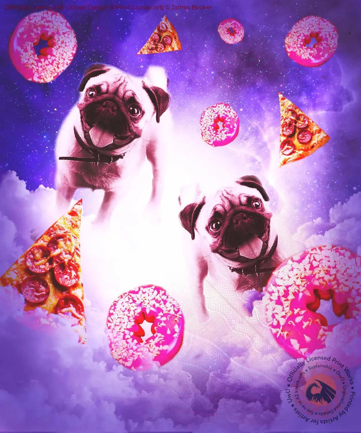 Pugs In Clouds - Pizza Donut James Booker