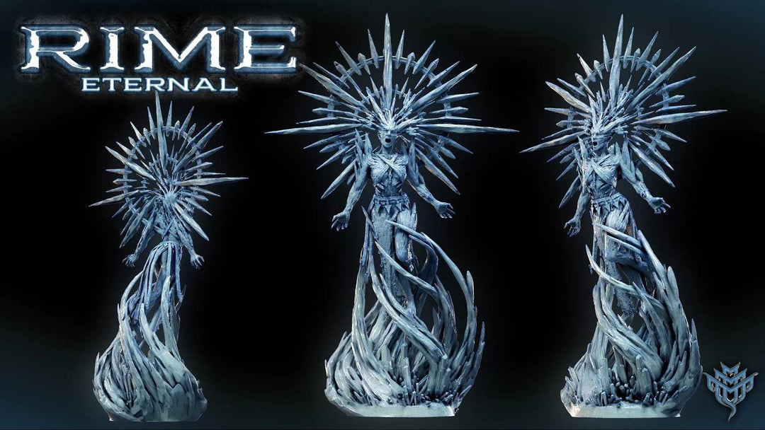 Queen Of Glacial Depths scale model for fantasy tabletop gaming
