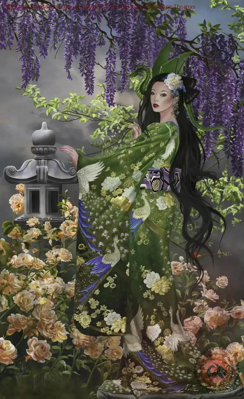 Jade Queen floral art print for home decor
