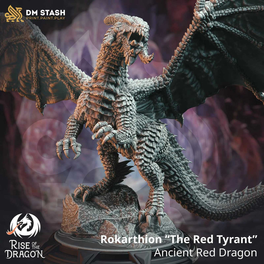 Ancient Red Dragon scale model for D&D